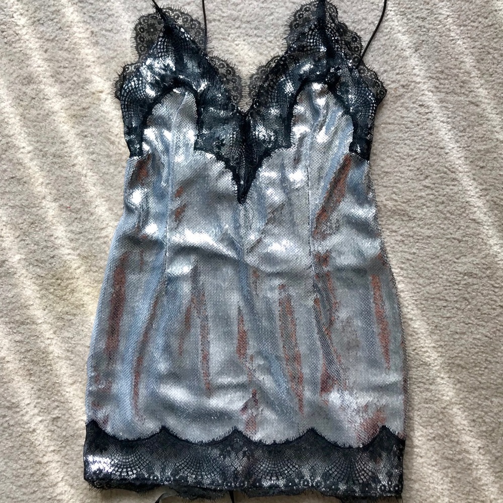 Sequins Lace Bodycon Dress